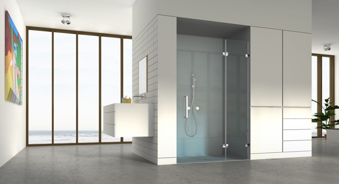 Glazen douchedeuren & wanden van Aquaconcept