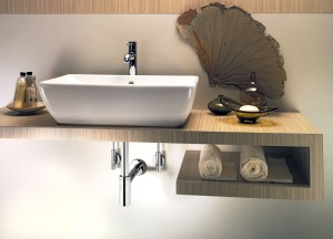 Viega Eleganta sifon voor waskommen op plank - 