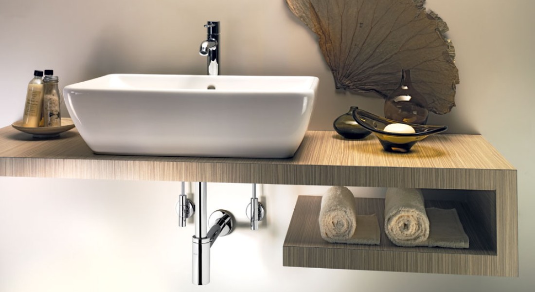 Viega Eleganta sifon voor waskommen op plank