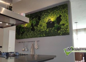 Mosschilderij met verlichting | Moswens - Moswens