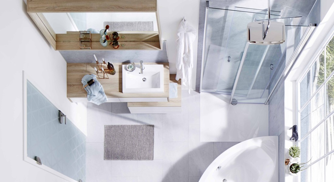 Inklapbare douchecabines voor de kleinste badkamers