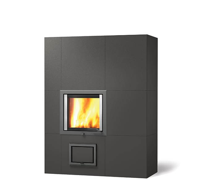 Grote zwarte speksteenkachel | NunnaUuni