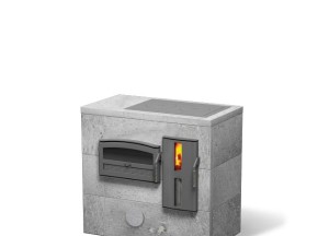 Warmteopslagkachel met kookplaat | NunnaUuni - NunnaUuni