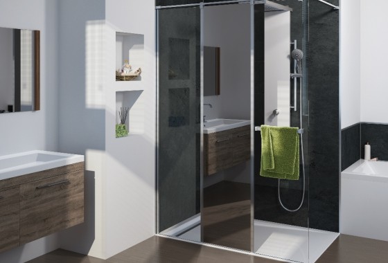 Royaal douchen in iedere badkamer met het Walk in Pro Concept - HSK Douchecabines