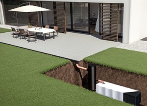 Regenwater slim opvangen onder je terras | ACO House&Garden