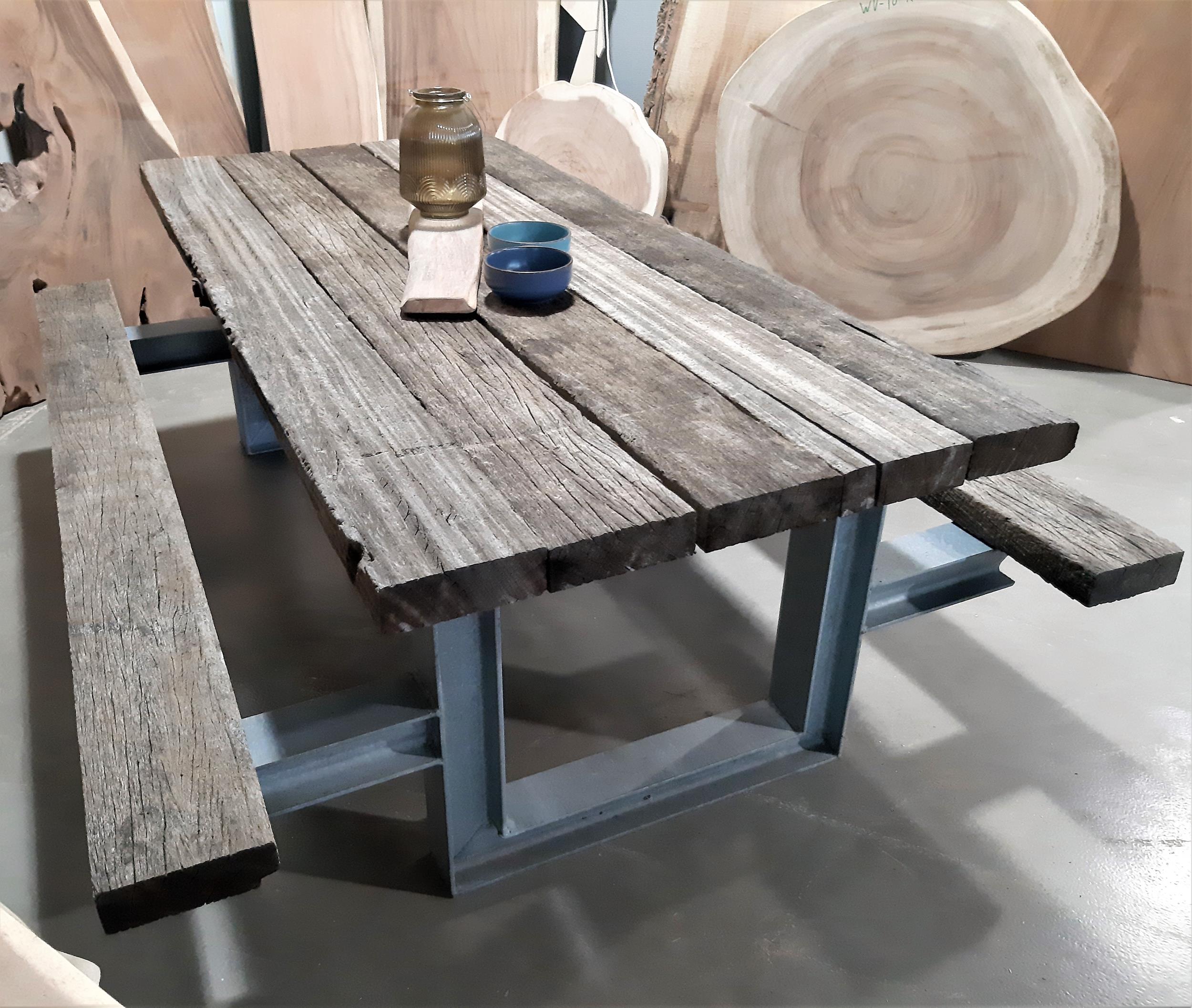 Wagonhouten draglineschot picknicktafel | Woodindustries