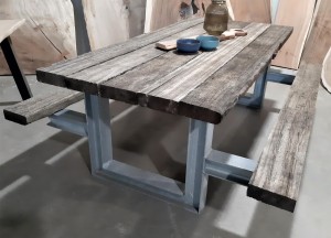 Wagonhouten draglineschot picknicktafel | Woodindustries