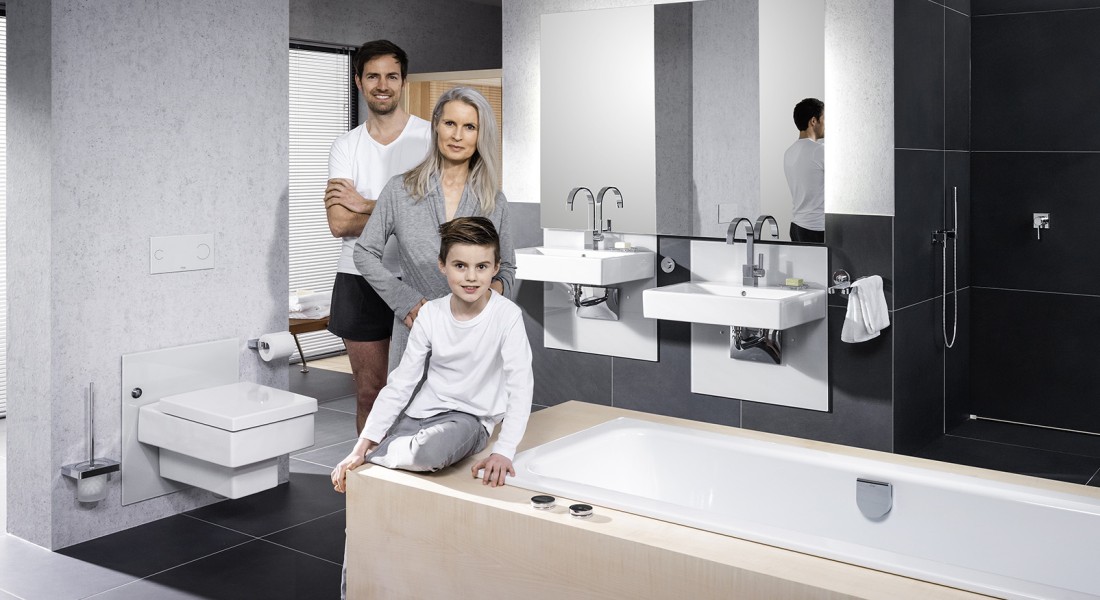 Stijlvolle aangepaste badkamer voor jong & oud