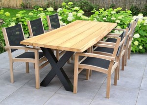  Teakhouten boomstamtafel | Puurteak - Puurteak tuinmeubelen