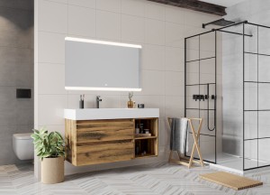 Badmeubel Infinity Plus in kleur Raw Oak - H&amp;R Badmeubelen