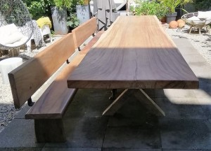 Suar tuintafel met x-poot | Woodindustries - Woodindustries