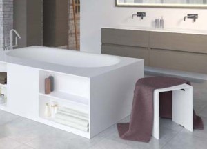 Mooi, luxueus & praktisch: Solid Surface baden met opbergruimte - RIHO