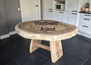 Ronde boomstam eettafel | Puurteak