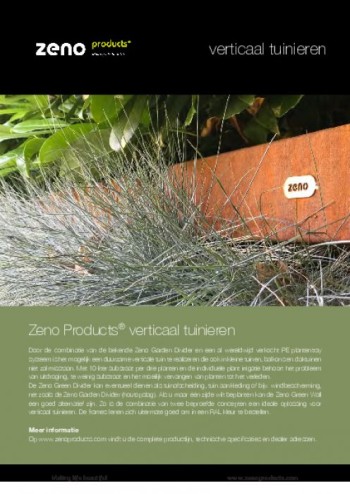 Zeno Products Brochure downloaden