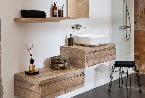 Mooi hout in de badkamer - Primabad