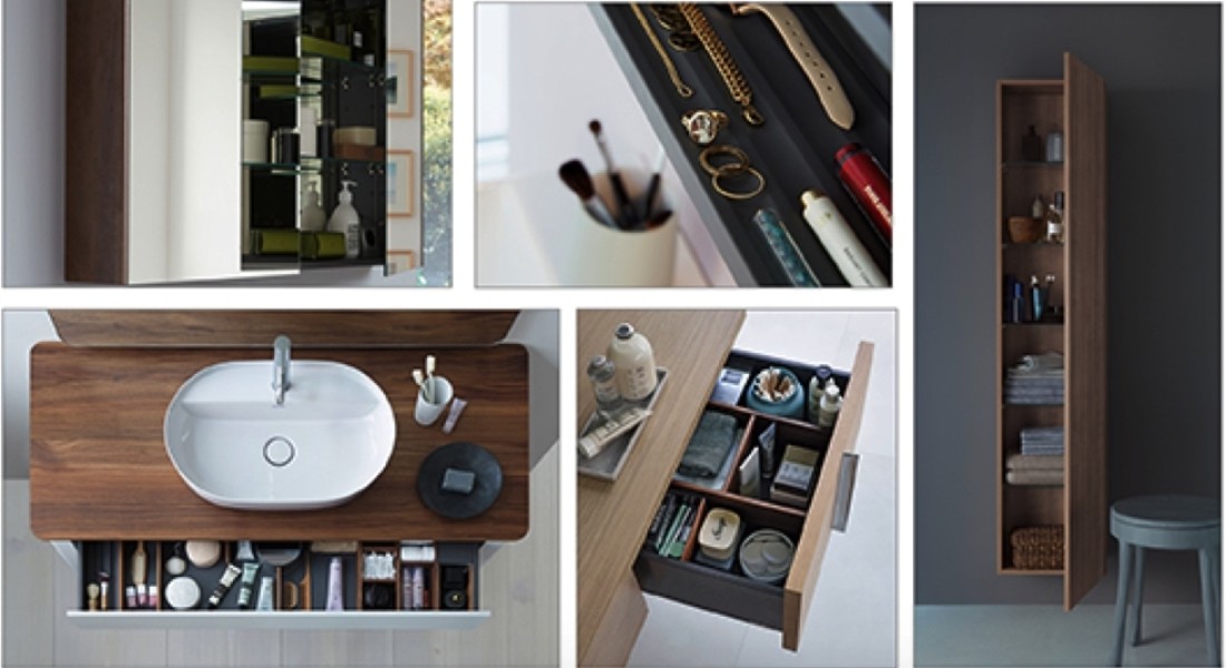 Gestructureerde opbergruimte voor de badkamer