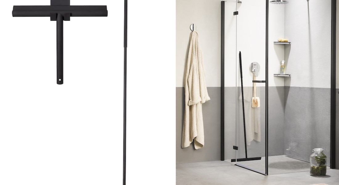 Stijlvol een streeploze douche met zwarte wissers