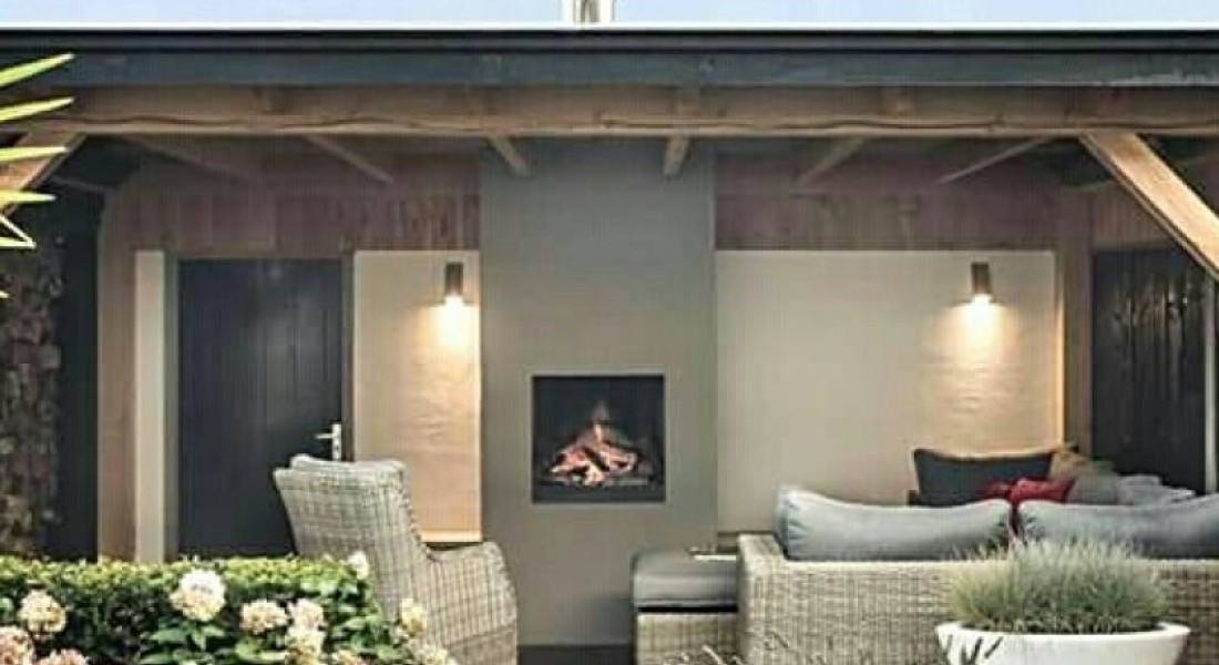 Buiten een mooie zithoek creëren om de haard? Dat doe je zo!