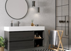 Asymmetrie in de badkamer. Deze badmeubelen zijn een echte eyecatcher! - H&R Badmeubelen