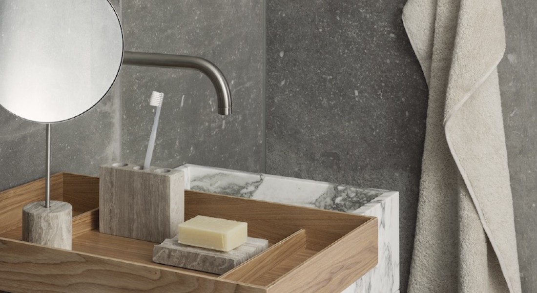 Een badkamer geïnspireerd op de oude Grieken