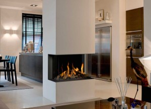 Wooninspiratie - een haard als ruimteverdeler - Trimline Fires