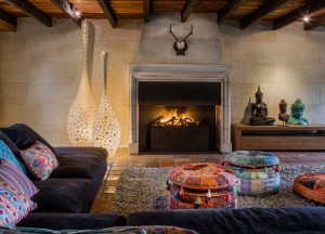 Moderne Boley gashaard in landelijk interieur - 