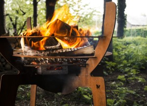 Vuurkorf 'Fire Walk With Me'. Draagbaar & inklapbaar - 