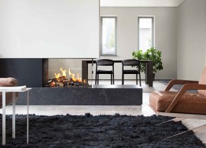 Haard als roomdivider - Kalfire Fireplaces