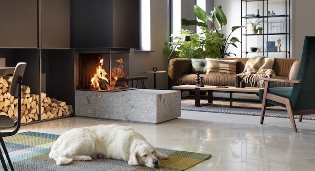 Nieuwste driezijdige designhaard. De perfecte ruimteverdeler!