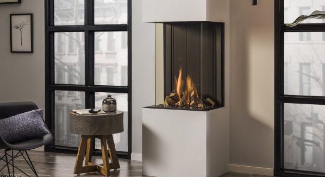 Deze panorama haard is ideaal voor een kleinere woning