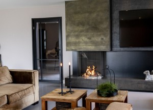 Haarden inspiratie: haard met verrassende afwerking - Kalfire Fireplaces