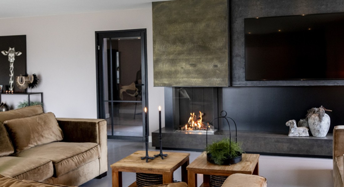 Haarden inspiratie: haard met verrassende afwerking