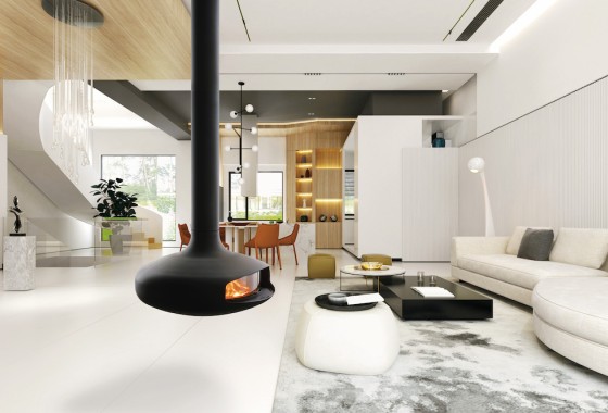 Design haarden achter glas - Focus