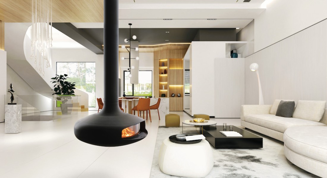 Design haarden achter glas