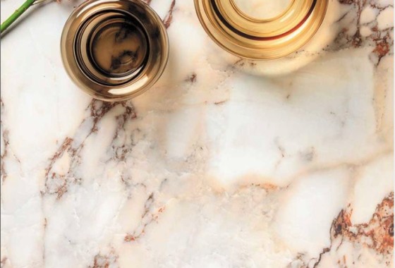 3 x keukenbladen met marmerpatroon - Evora Ceramics