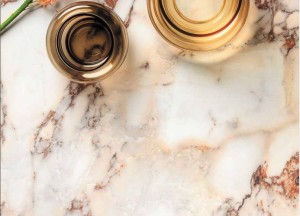 3 x keukenbladen met marmerpatroon - Evora Ceramics