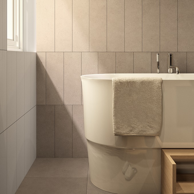 Badkamersfeer Cosy - Grain Brown Grey I Motto by Mosa