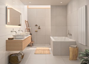 Badkamersfeer Natural - Grain Beige I Motto by Mosa - Motto by Mosa