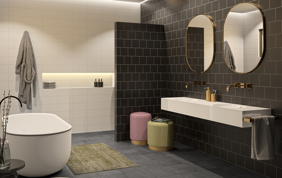 Badkamersfeer Royal - Lake Dark Grey I Motto by Mosa