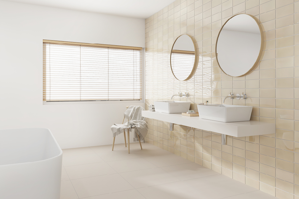 Badkamersfeer Natural - Tide Dark Beige I Motto by Mosa