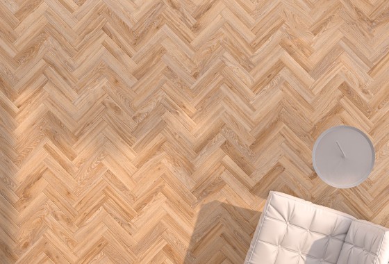 Moderne interpretatie van de visgraat vloer - Moduleo