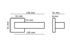 Eliot deurklink op rozet - mat zwart - vierkant model | Deurklink24