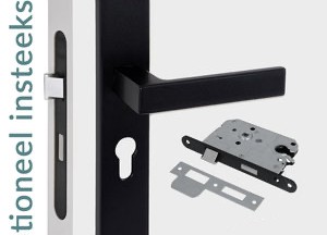 Eliot deurklink met profielcilinder - mat zwart | Deurklink24