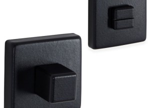 Eliot WC / badkamer rozet set - mat zwart | Deurklink24 - Deurklink24