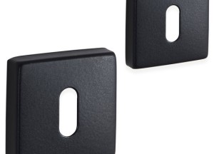 Eliot kamerslot rozet  - vierkant - mat zwart | Deurklink24 - Deurklink24