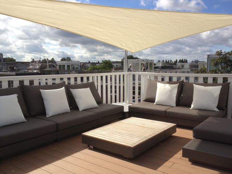 Schaduwdoek op dakterras | ZONZ