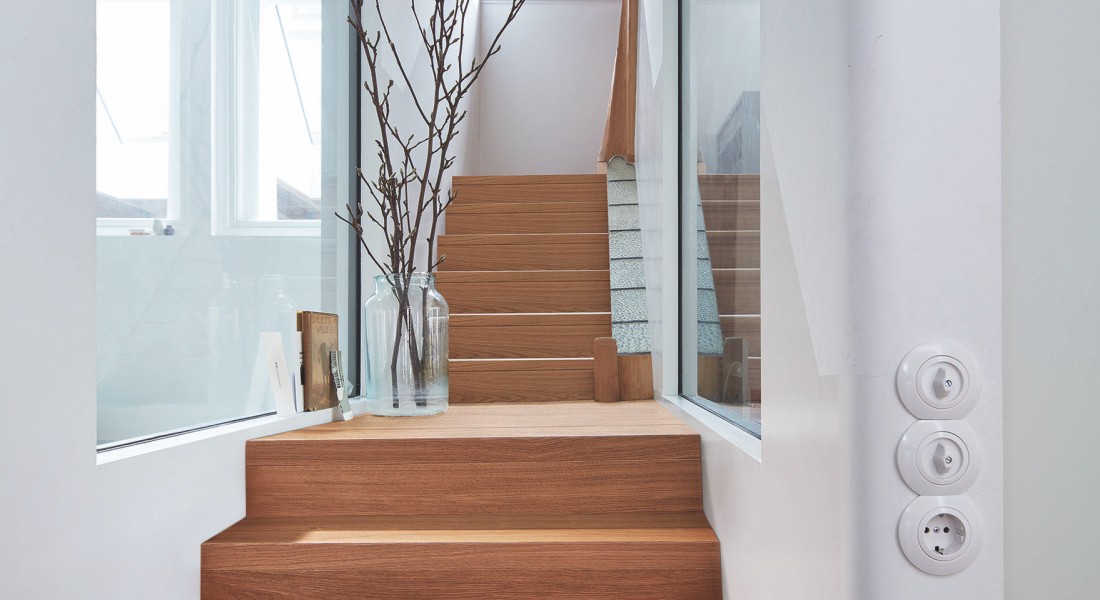 Elegante houten trap met Meister parket