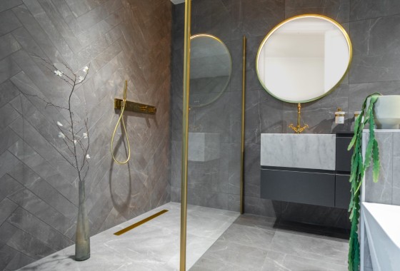 Gekleurde douchegoot zwart wit & goud | ACO ShowerDrain - Aco ShowerDrain