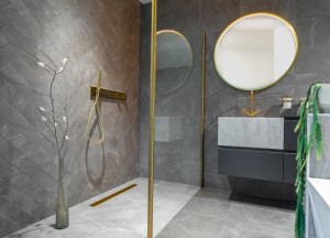 Gekleurde douchegoot zwart wit &amp; goud | ACO ShowerDrain - Aco ShowerDrain