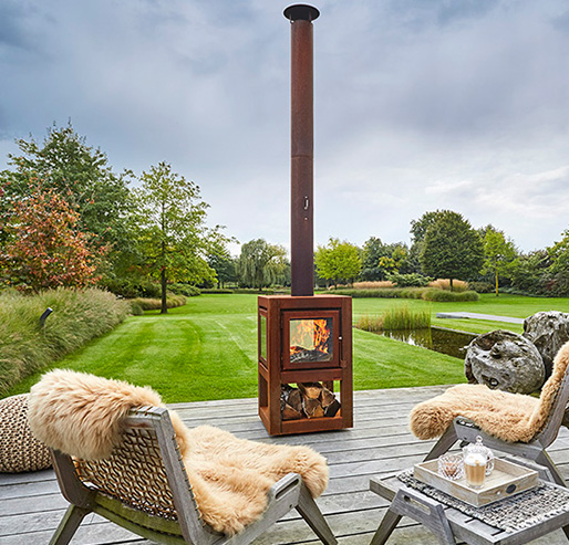 Cor-Ten staal terraskachel | Reny